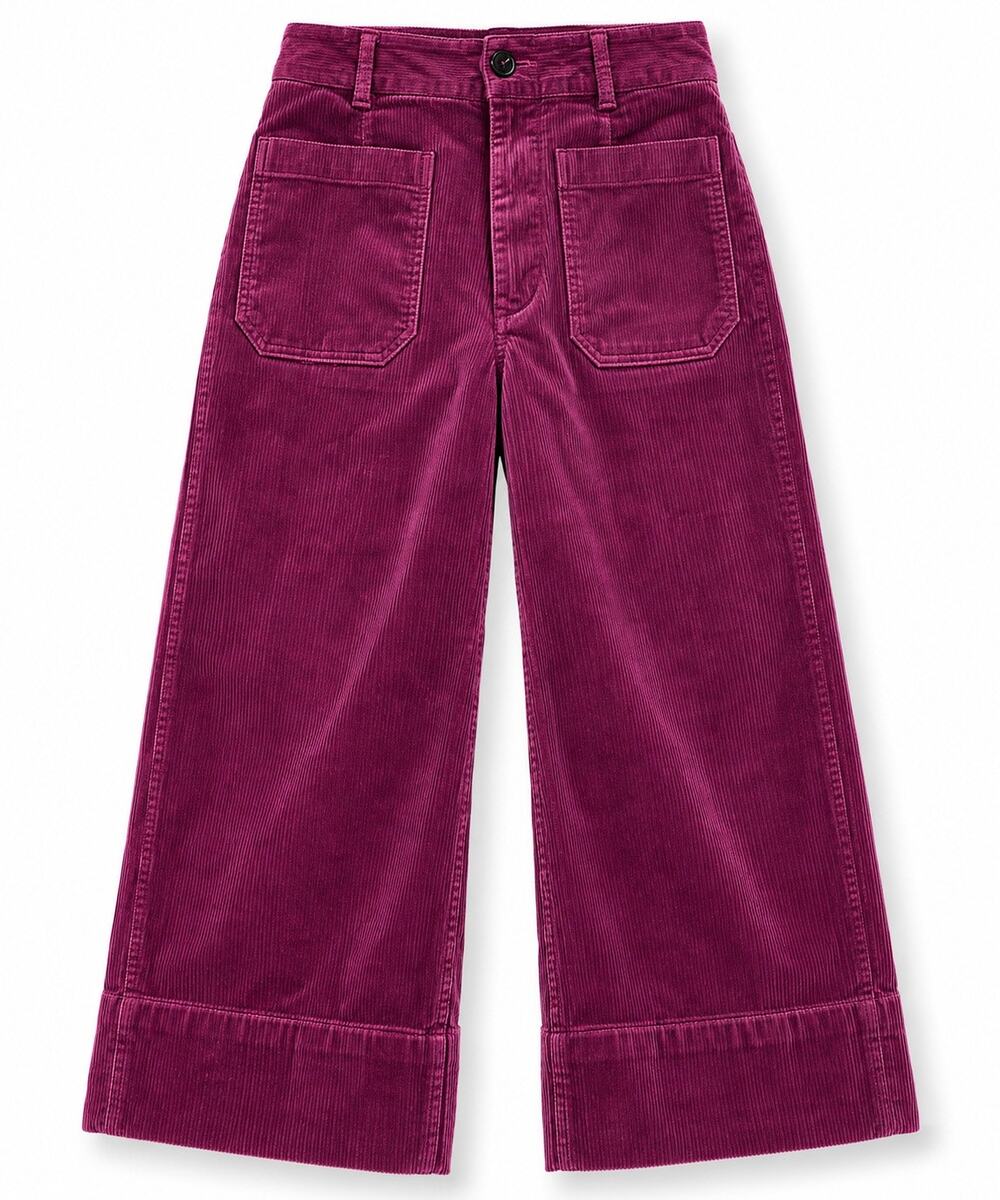 Maeve Anthropologie The Colette Corduroy Wide Leg Pants Plum Purple 31